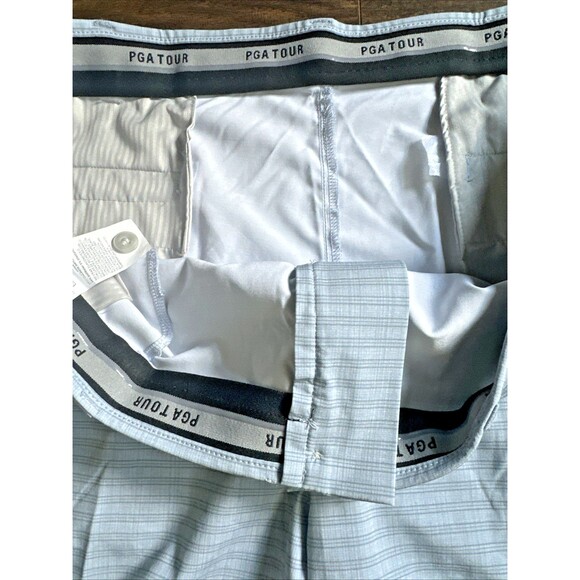 PGA TOUR Men's Stretch Striped 8" Golf Shorts Moisture Wicking Tradewinds Gray44 - Picture 5 of 6